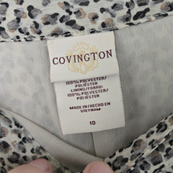 Covington Midi Skirt Women's Size 10 Cheetah Print Mob Wife Contemporary - Picture 7 of 7